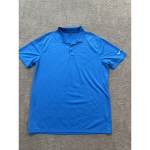 Nike Golf Dri-FIT Polo Shirt‎ Men's XL Blue Standard Fit Performance